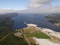 Aerial view out the bay